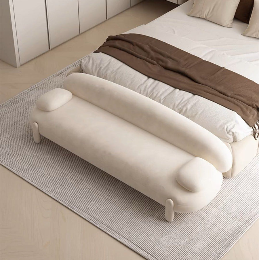 KOVE Modern Boucle Ottoman - Radical Homes Singapore