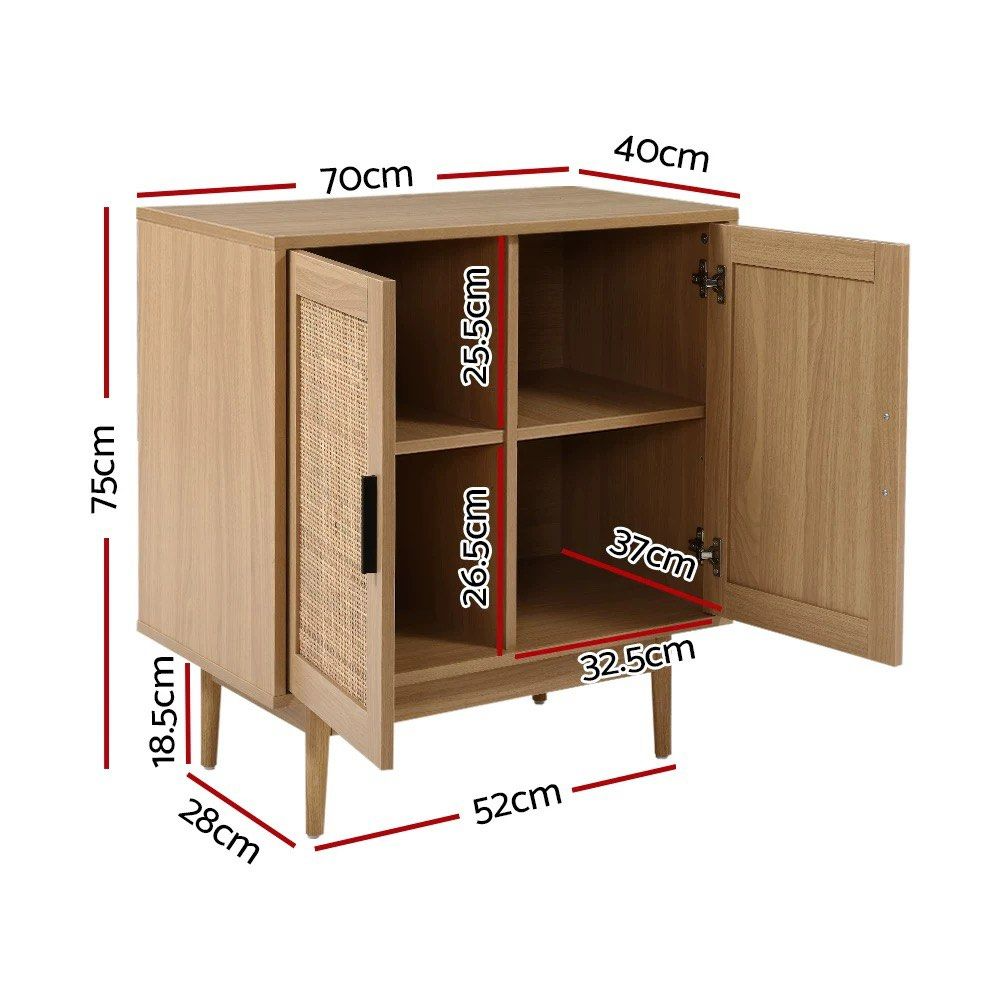 VIDA Rustic Rattan Sideboard - Radical Homes Singapore
