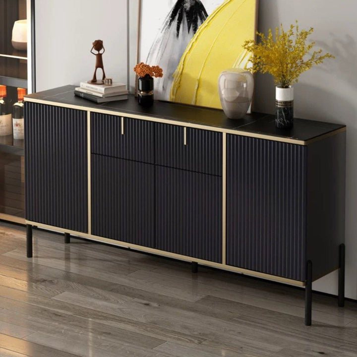 FOZAR Modern Fluted Sideboard - Radical Homes Singapore