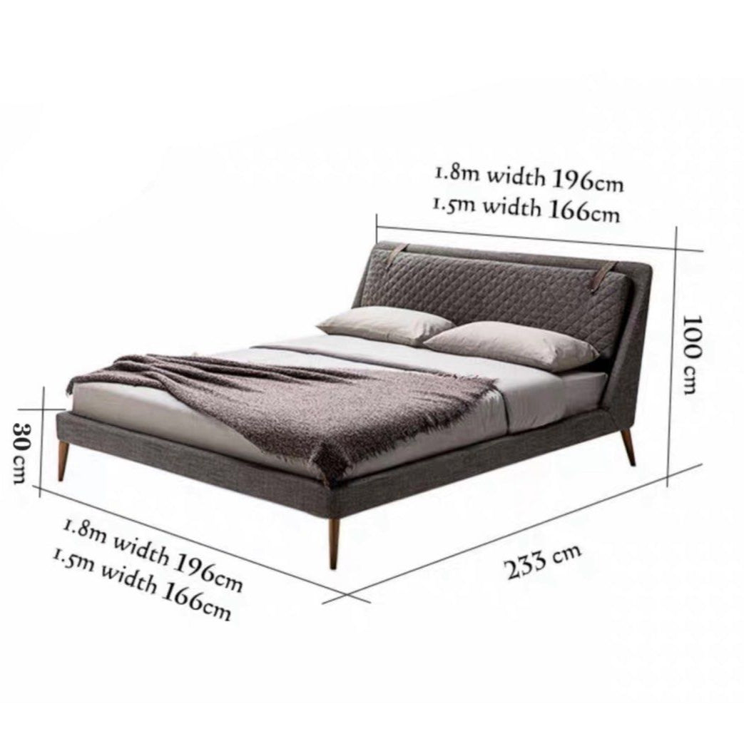 KOZIO Modern Fabric Bedframe - Radical Homes Singapore