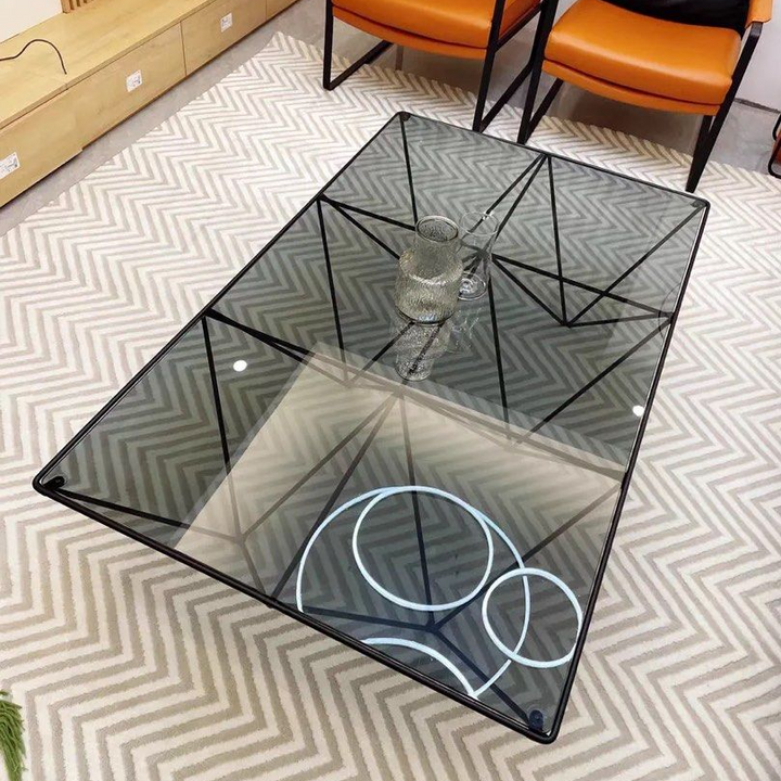 QUAGO Modern Glass Coffee Table - Radical Homes Singapore