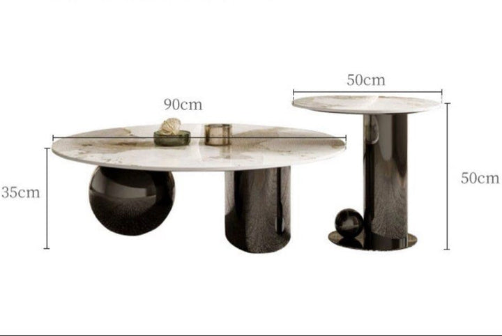 ANGELA Modern Sintered Stone Coffee Table - Radical Homes Singapore