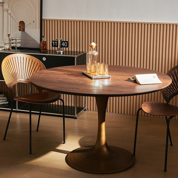 TULVARE Black Walnut Tulip Dining Table - Cassa Haus Singapore