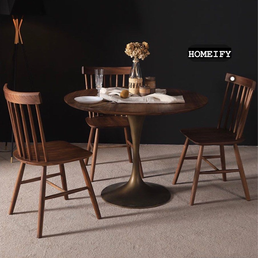 TULVARE Black Walnut Tulip Dining Table - Cassa Haus Singapore