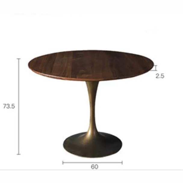 TULVARE Black Walnut Tulip Dining Table - Cassa Haus Singapore
