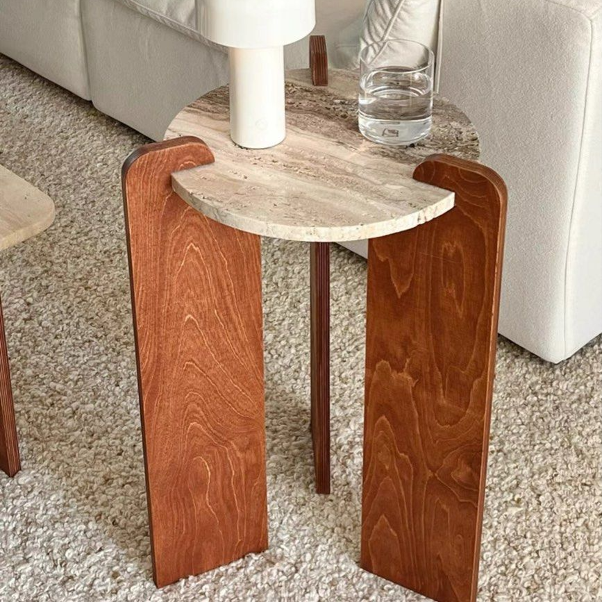 DOZAR Modern Travertine Coffee Table - Radical Homes Singapore