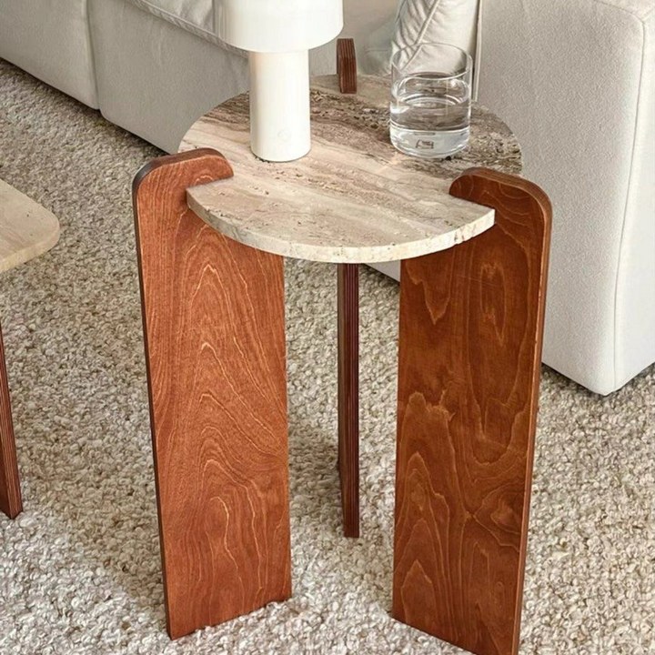 DOZAR Modern Travertine Coffee Table - Radical Homes Singapore