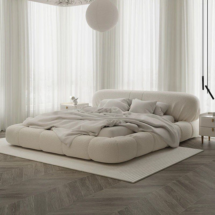 LAMAR Modern Boucle Bedframe - Radical Homes Singapore