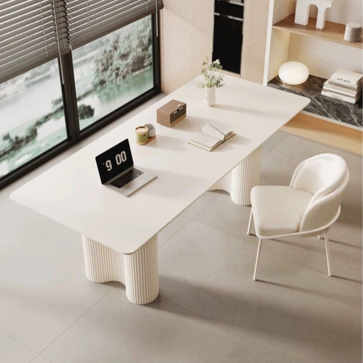 LUCIAN Modern Sintered Stone Study Desk - Radical Homes Singapore