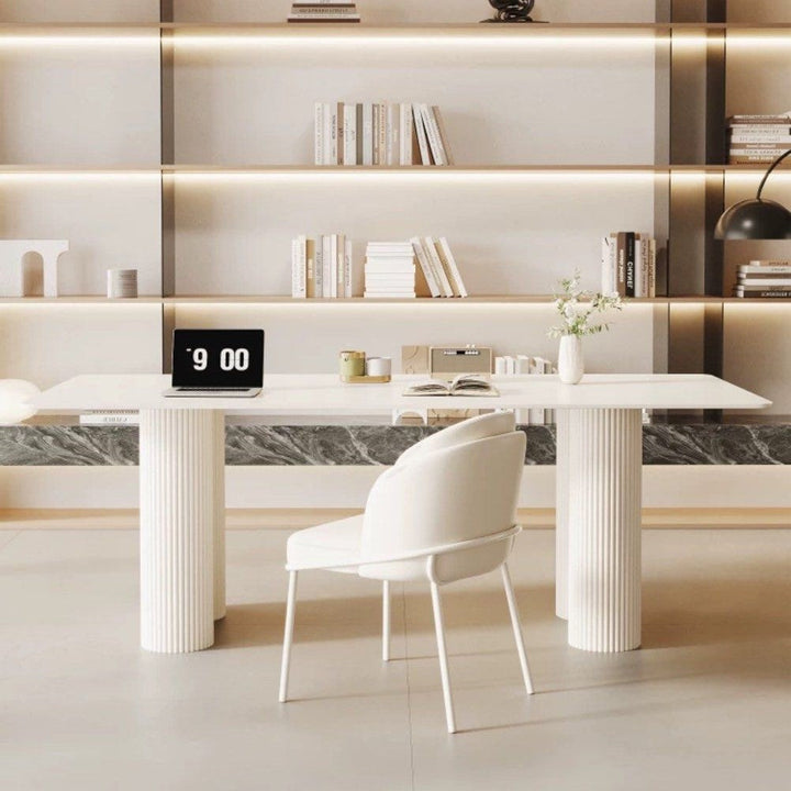 LUCIAN Modern Sintered Stone Study Desk - Radical Homes Singapore