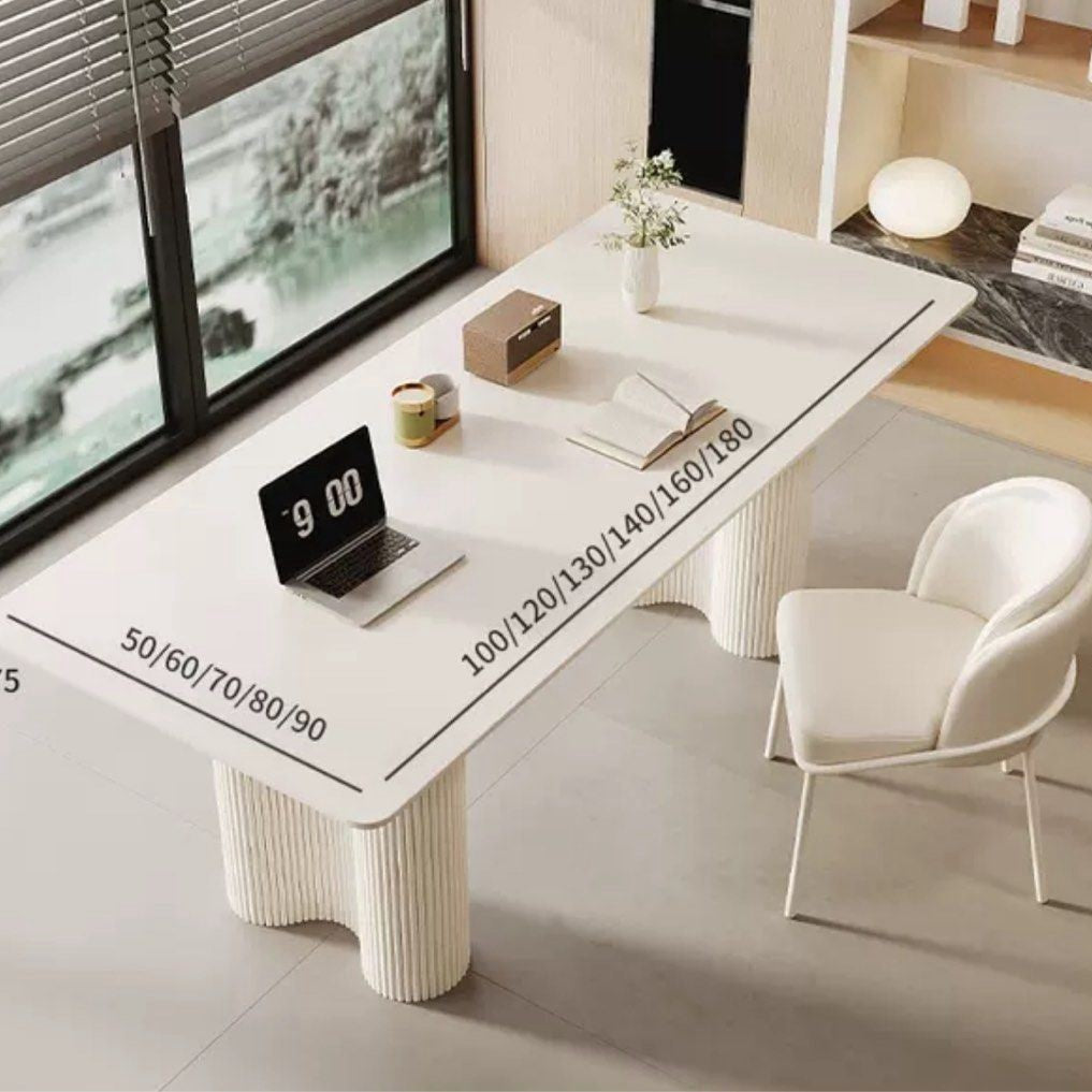 LUCIAN Modern Sintered Stone Study Desk - Radical Homes Singapore