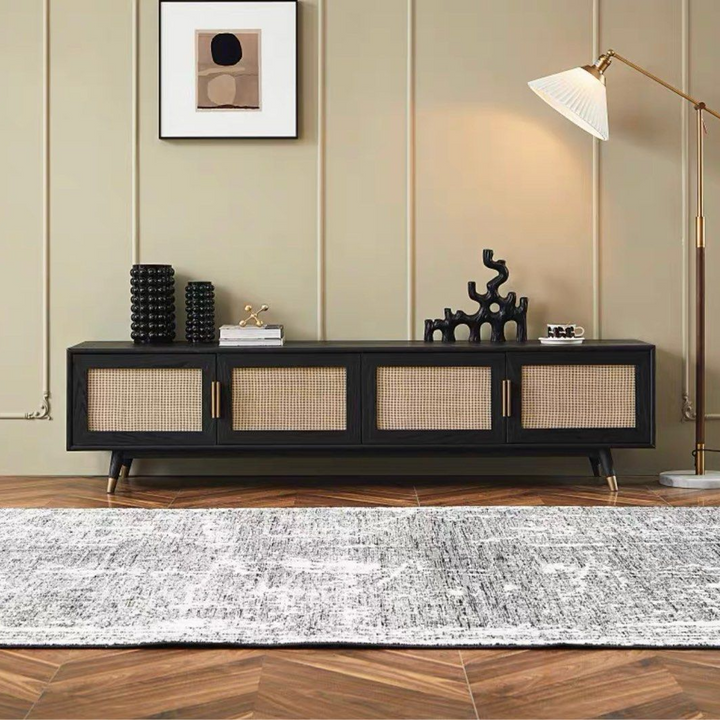 QAVENIX Modern Rattan TV Console - Cassa Haus Singapore