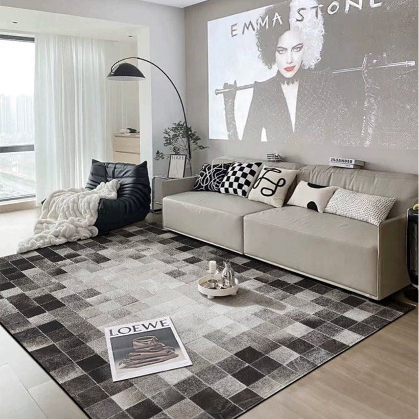 AURYSANTH Modern Cowhide Leather Rug - Cassa Haus Singapore