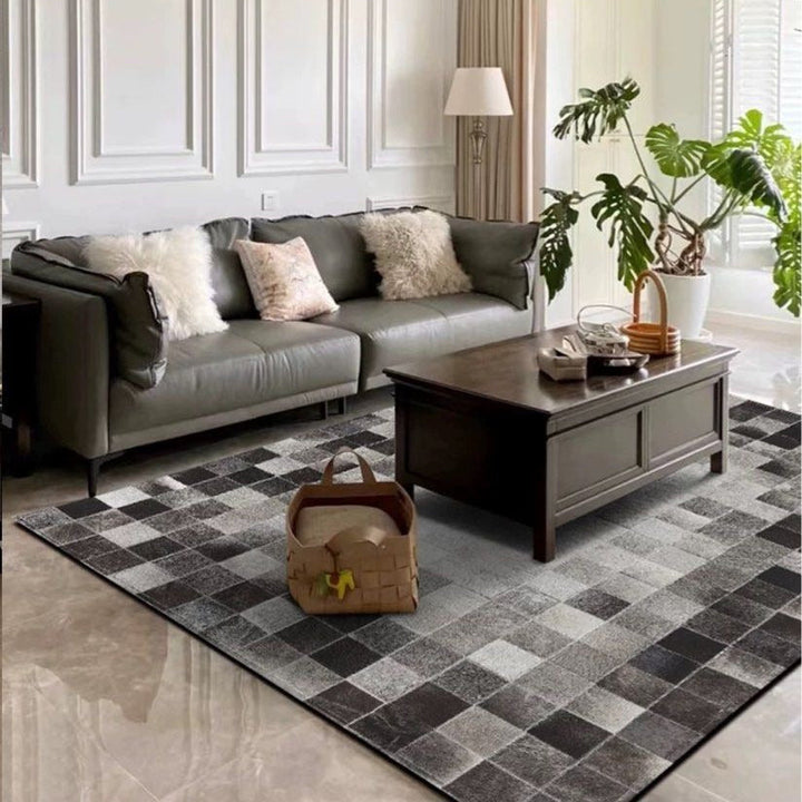 AURYSANTH Modern Cowhide Leather Rug - Cassa Haus Singapore