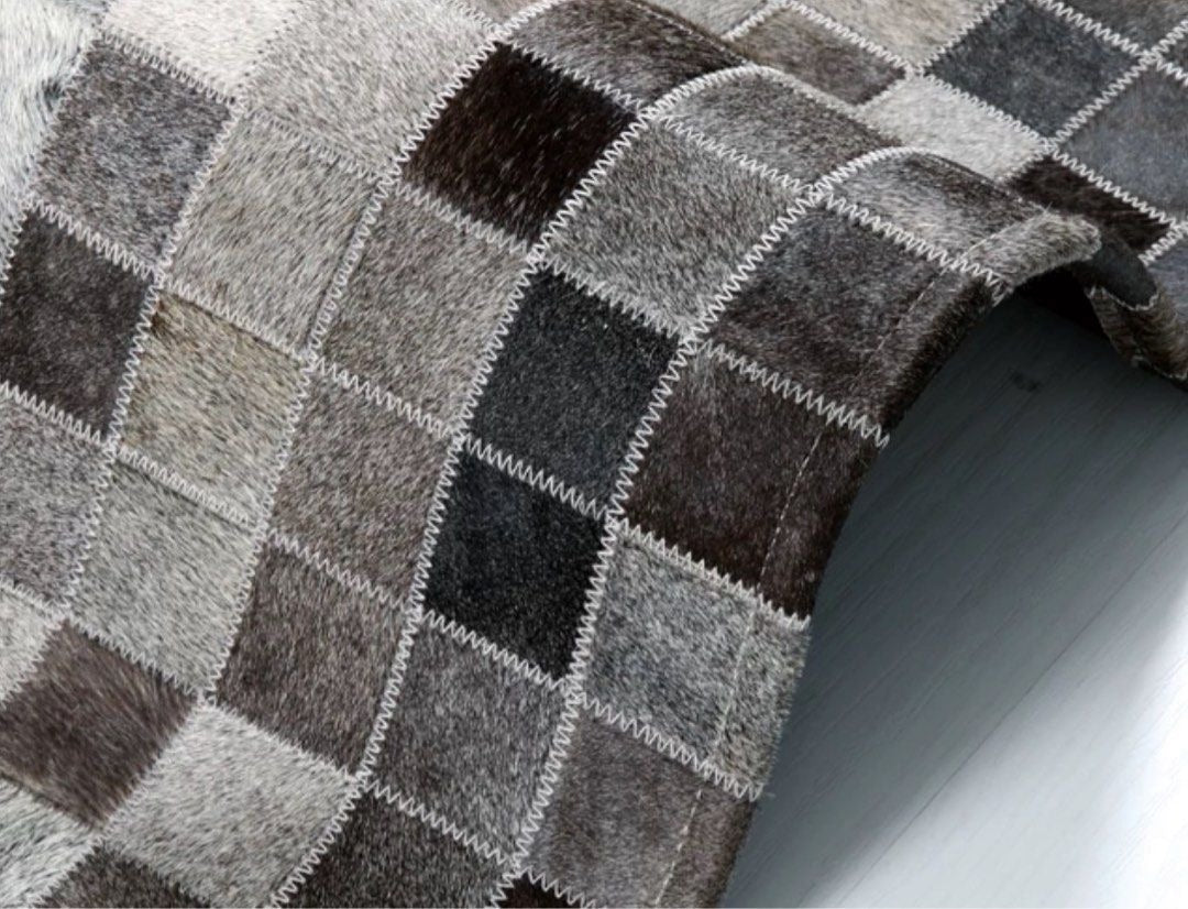 AURYSANTH Modern Cowhide Leather Rug - Cassa Haus Singapore