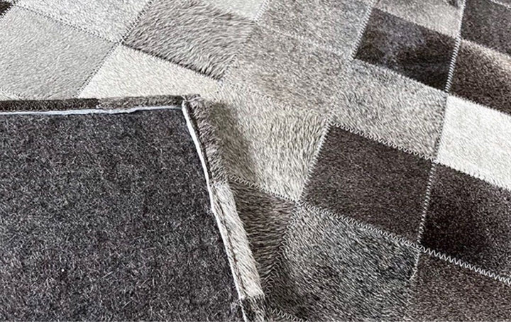 AURYSANTH Modern Cowhide Leather Rug - Cassa Haus Singapore