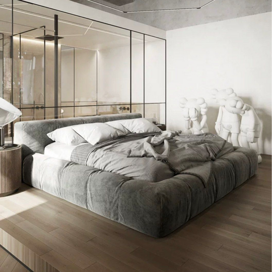 ZARENO Modern Velvet Bedframe - Cassa Haus Singapore