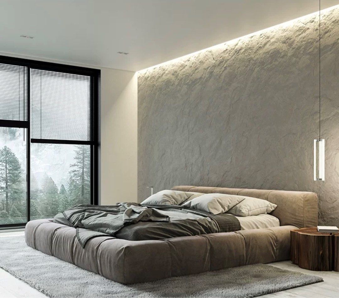 ZARENO Modern Velvet Bedframe - Cassa Haus Singapore