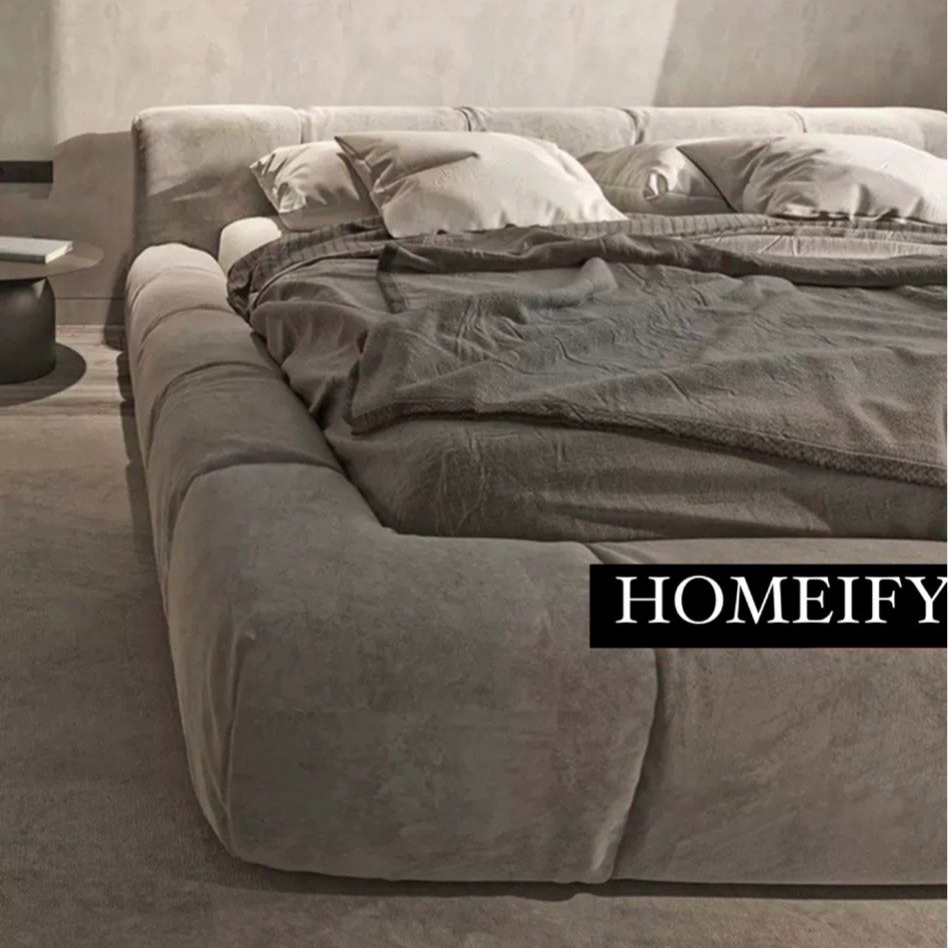 ZARENO Modern Velvet Bedframe - Cassa Haus Singapore