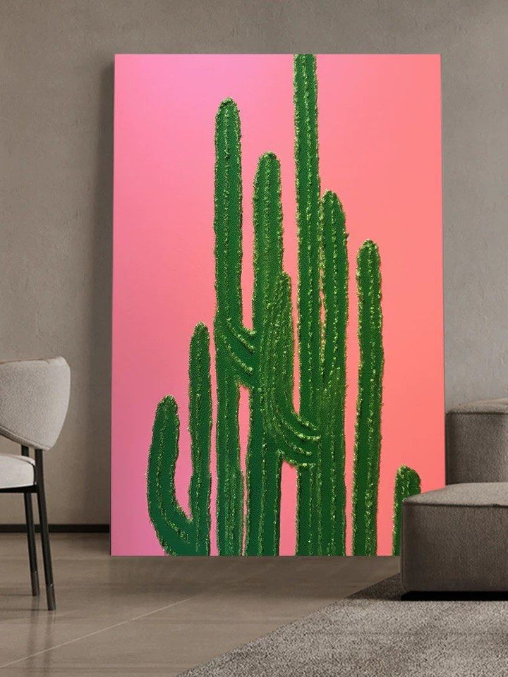 SAGUARA Modern Cactus Oil Painting - Cassa Haus Singapore