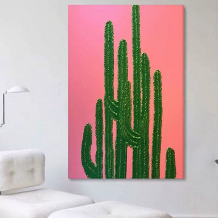 SAGUARA Modern Cactus Oil Painting - Cassa Haus Singapore