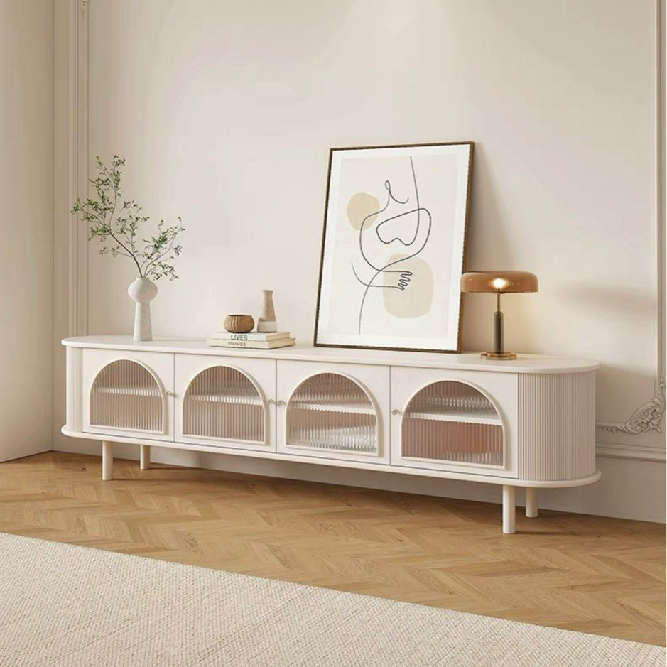 TULAN Modern Cream TV Console & Coffee Table - Radical Homes Singapore