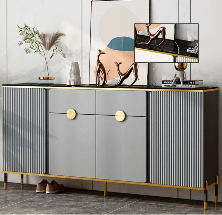 NORTH Modern Sintered Stone Sideboard - Radical Homes Singapore