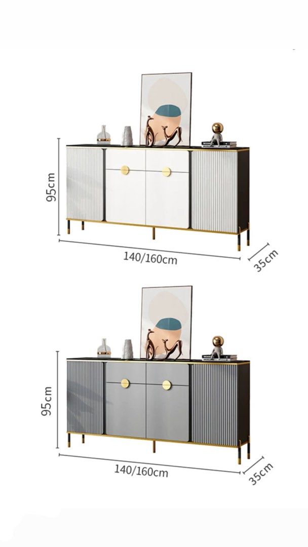 NORTH Modern Sintered Stone Sideboard - Radical Homes Singapore