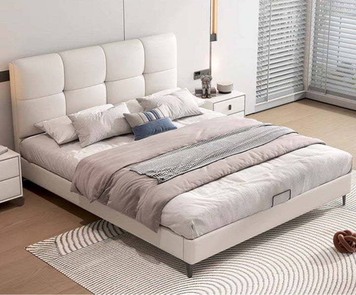 ORVENA Modern Genuine Leather Bedframe - Cassa Haus Singapore