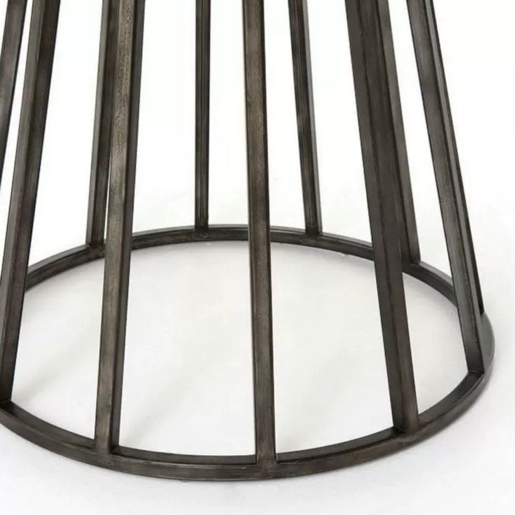 MARCIANO Industrial Solid Wood Round Dining Table - Radical Homes Singapore