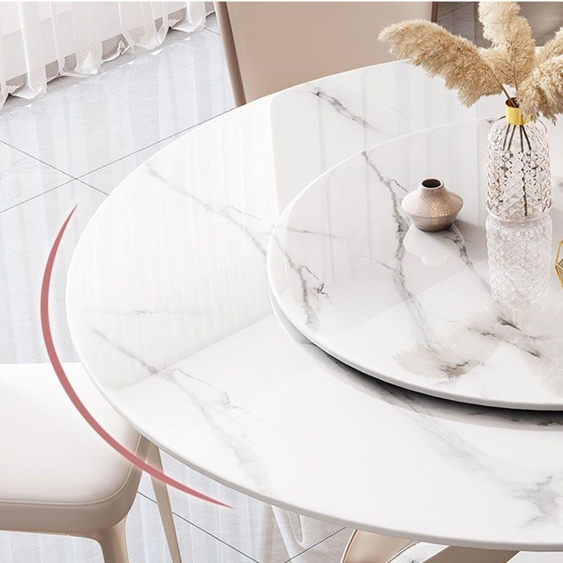 VALDEZ Modern Sintered Stone Round Dining Table - Radical Homes Singapore