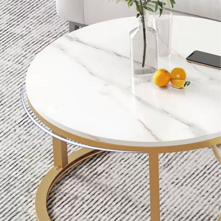 OLIVIA Modern Marble Nesting Coffee Table - Cassa Haus Singapore
