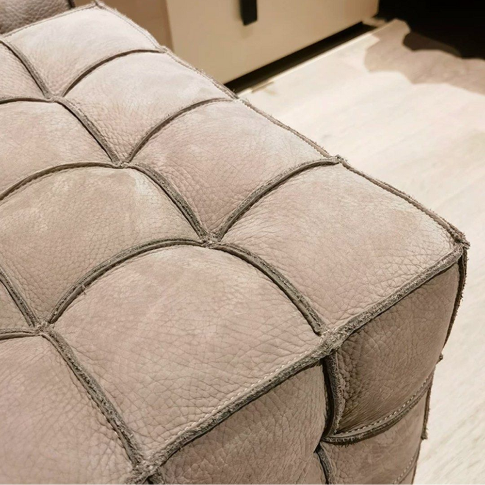 CAKIO Modern Leather Ottoman / Stool - Radical Homes Singapore