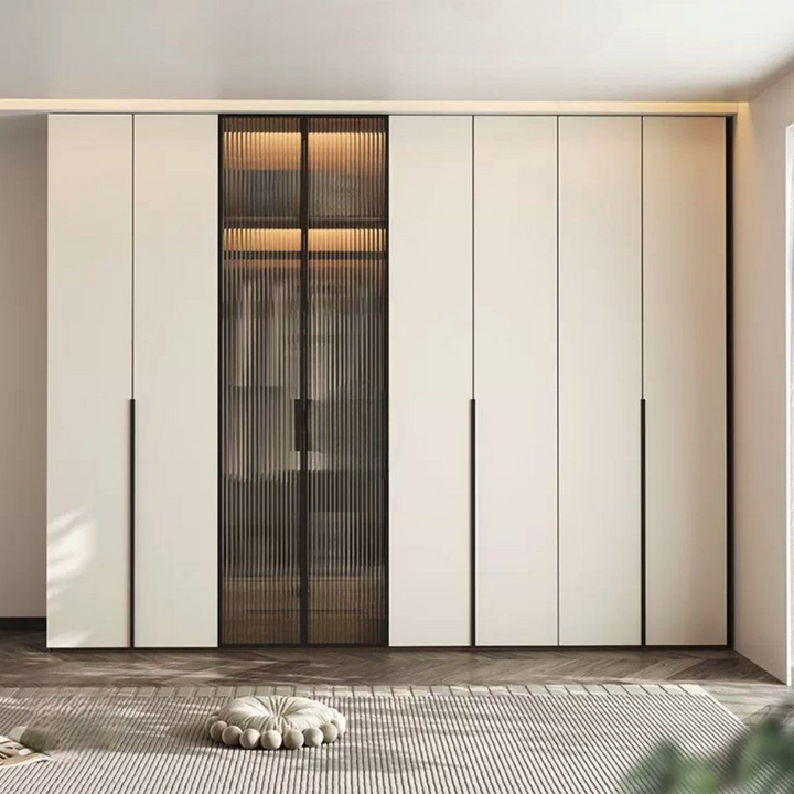 DRAVIK Modern Walnut Wardrobe - Cassa Haus Singapore