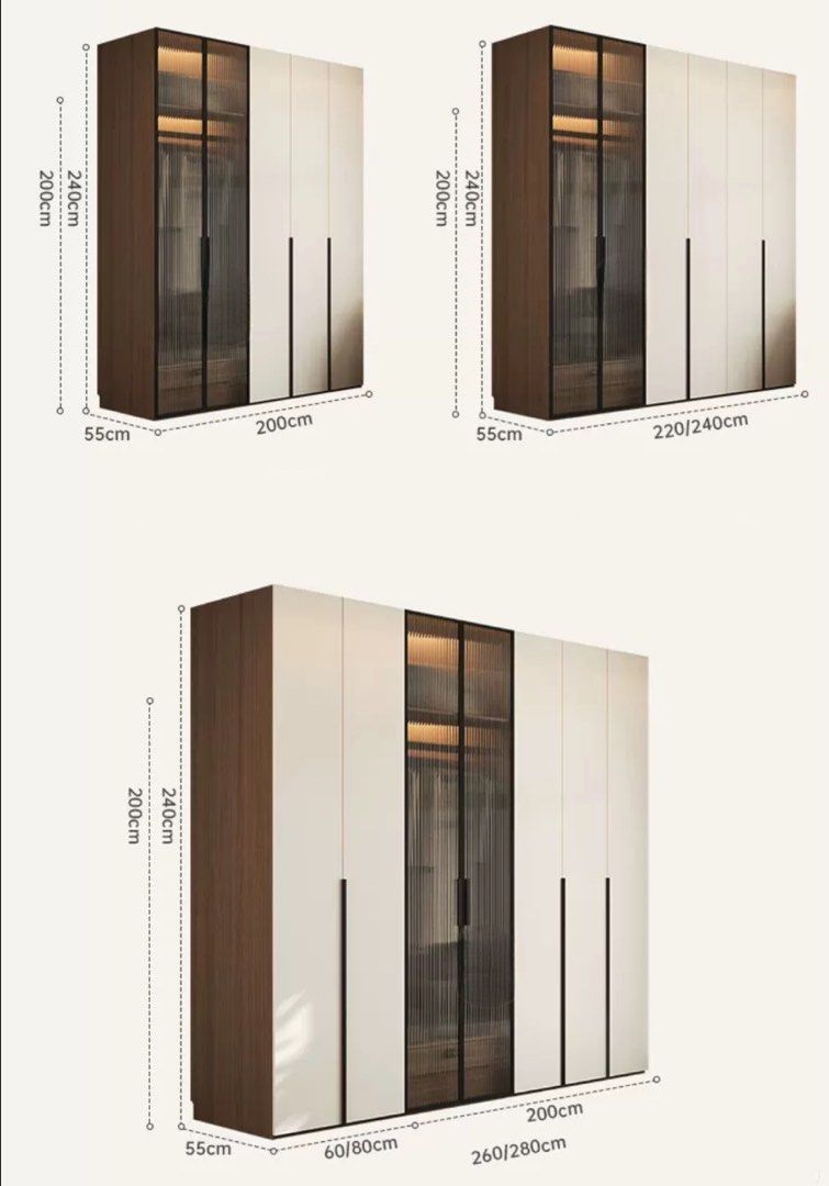DRAVIK Modern Walnut Wardrobe - Cassa Haus Singapore