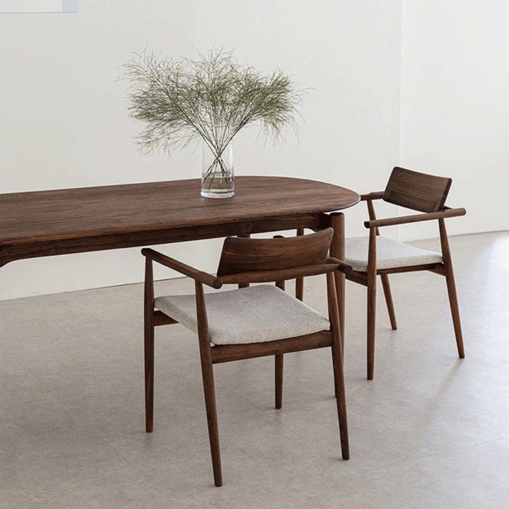 MALTO Modern Walnut Wood Dining Table - Radical Homes Singapore