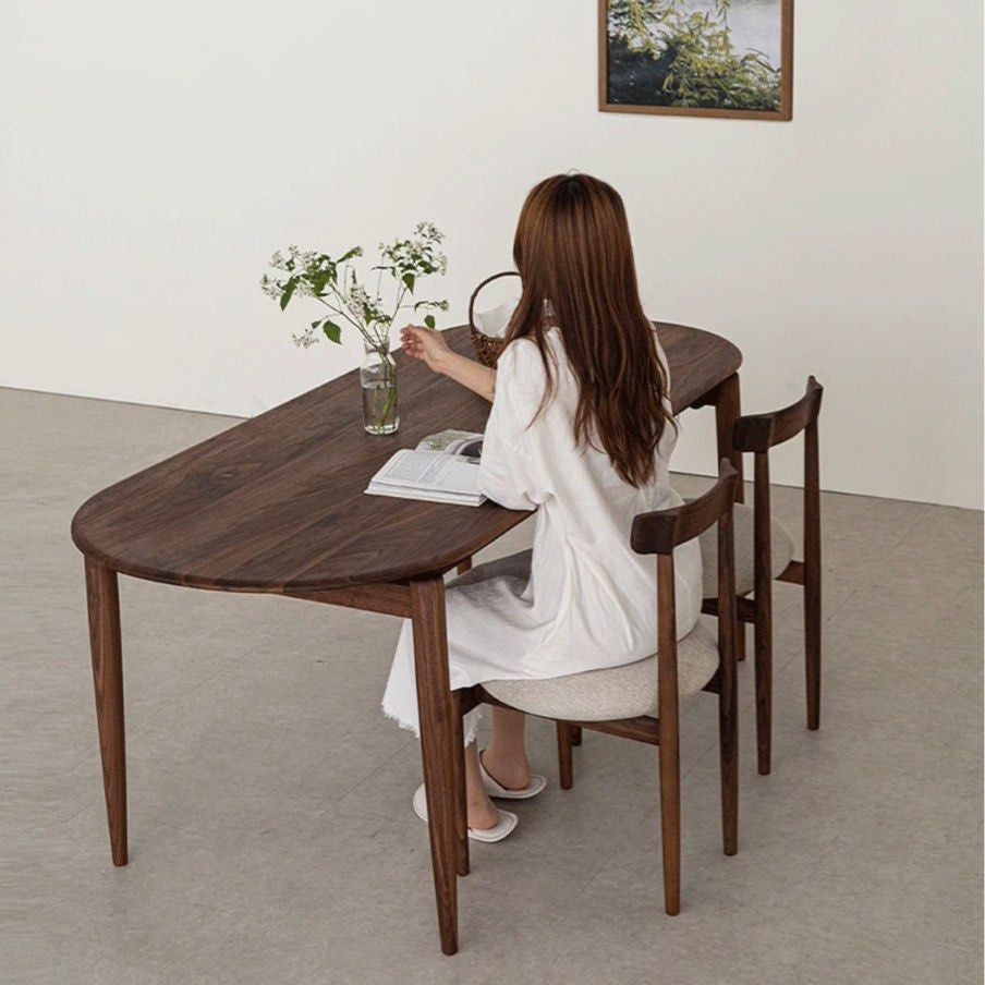 MALTO Modern Walnut Wood Dining Table - Radical Homes Singapore