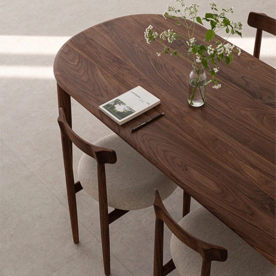 MALTO Modern Walnut Wood Dining Table - Radical Homes Singapore