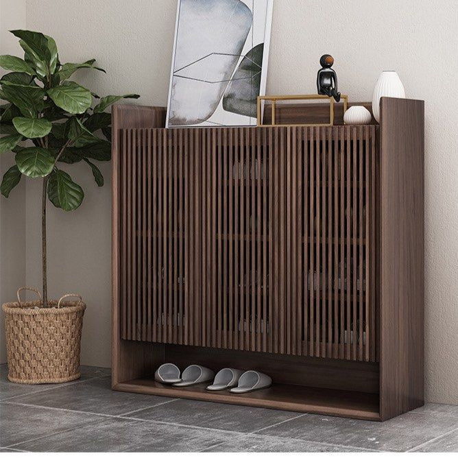 NORELVI Walnut Shoe Cabinet - Cassa Haus Singapore