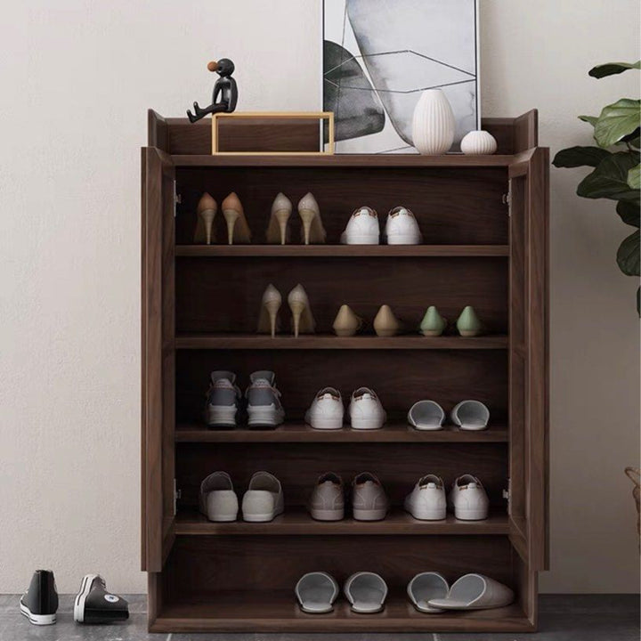 NORELVI Walnut Shoe Cabinet - Cassa Haus Singapore