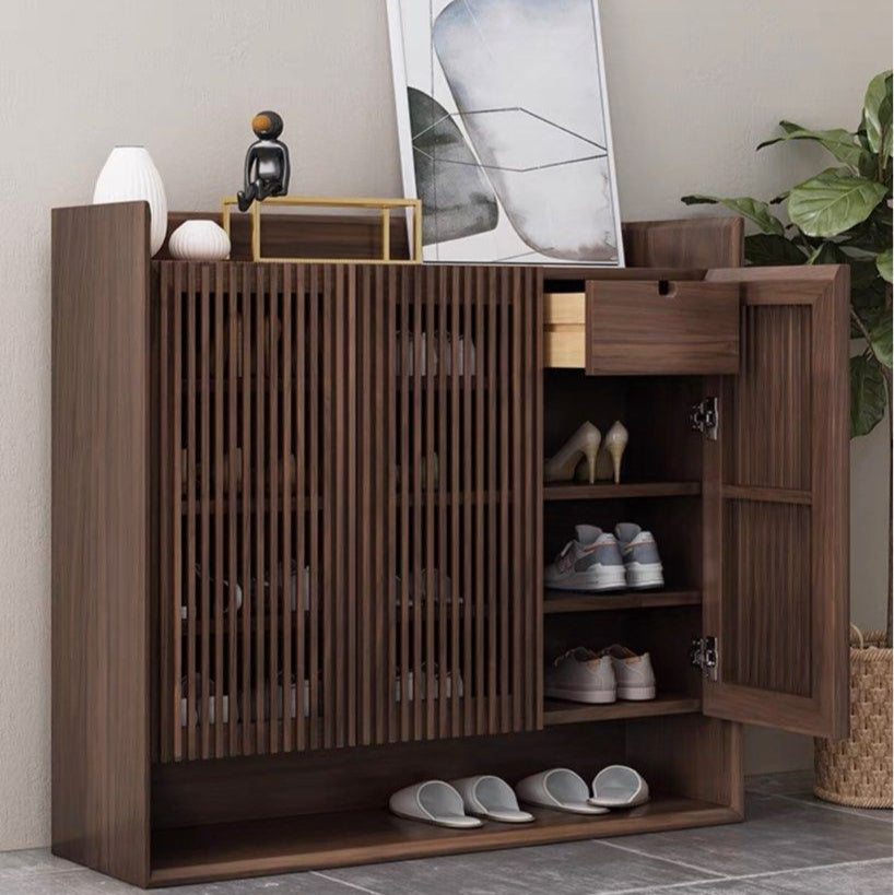 NORELVI Walnut Shoe Cabinet - Cassa Haus Singapore
