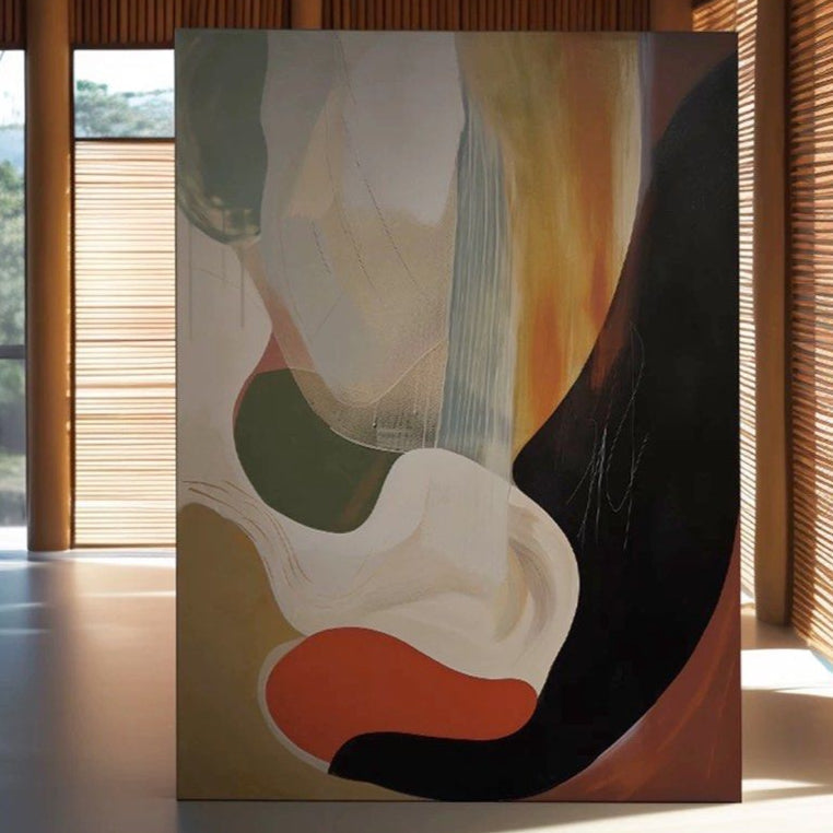 LEWIS Abstract Oil Painting Wall Art - Radical Homes Singapore