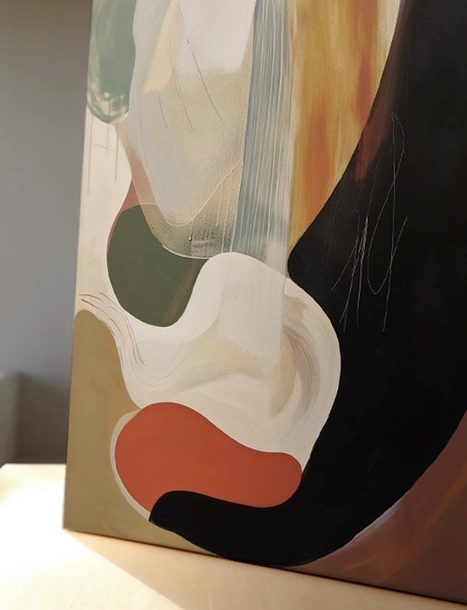LEWIS Abstract Oil Painting Wall Art - Radical Homes Singapore