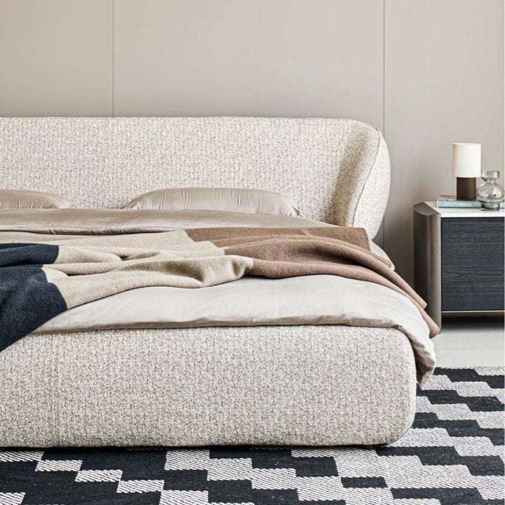 LEWIS Modern Fabric Bedframe - Radical Homes Singapore
