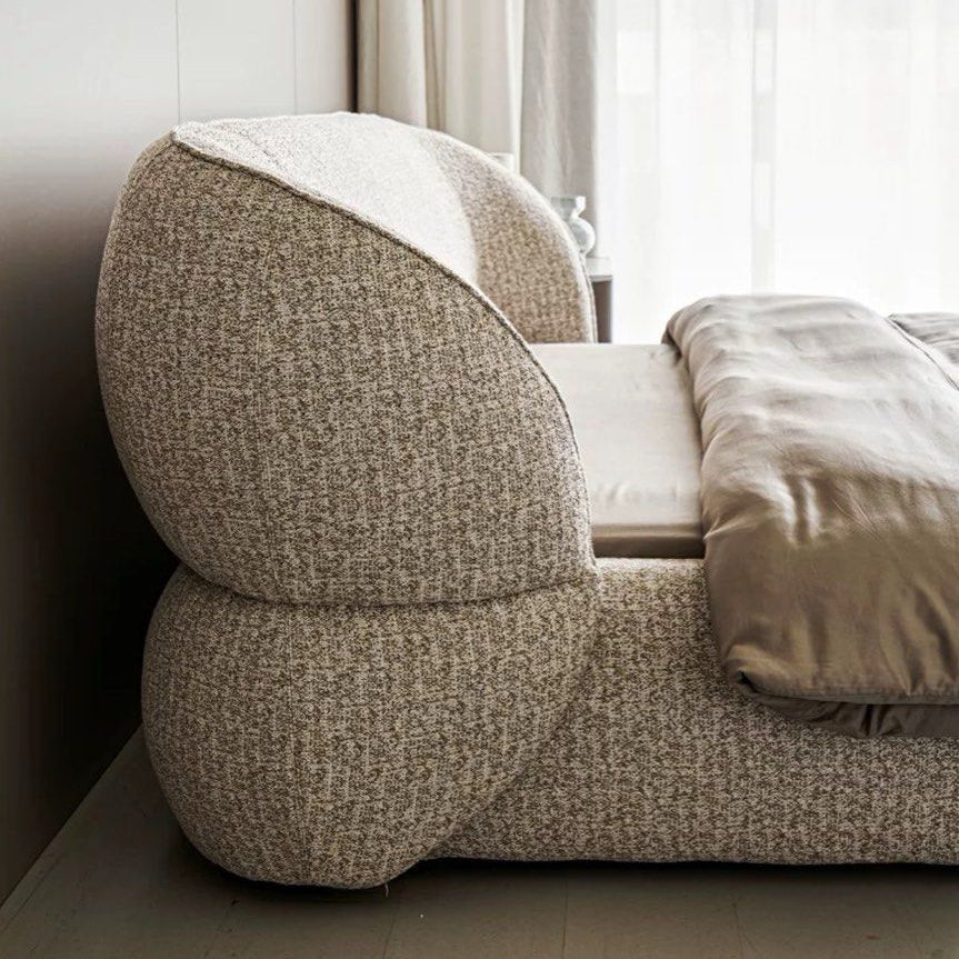 LEWIS Modern Fabric Bedframe - Radical Homes Singapore