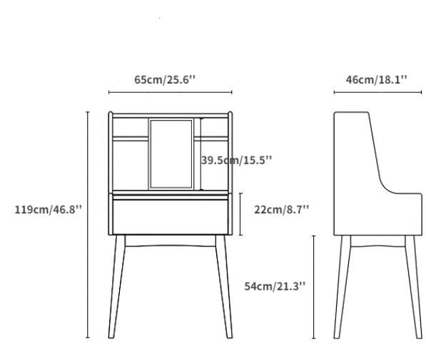 MORTELLE Wood Vanity Table - Cassa Haus Singapore