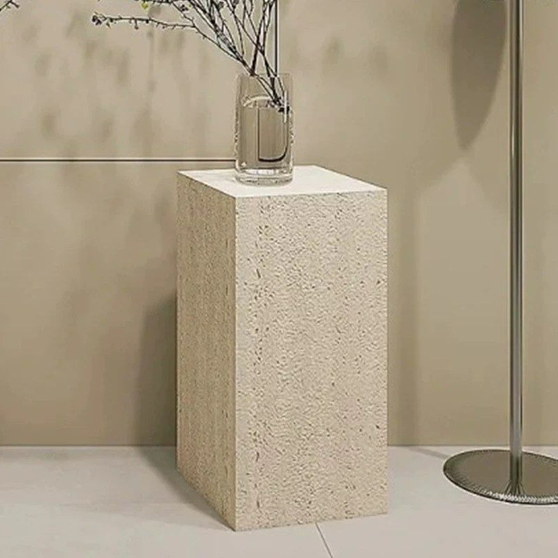 STILGAR Wabi Sabi Travertine Side Table - Radical Homes Singapore