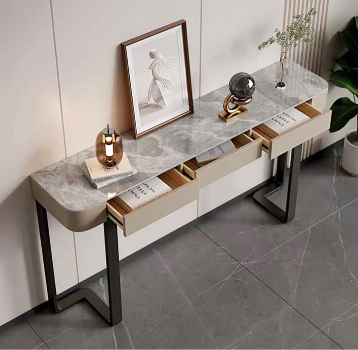KESTER Modern Sintered Stone Console Table - Radical Homes Singapore
