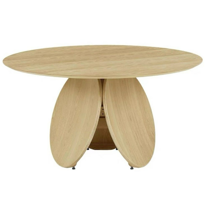 RODON Japandi Solid Wood Round Dining Table - Radical Homes Singapore