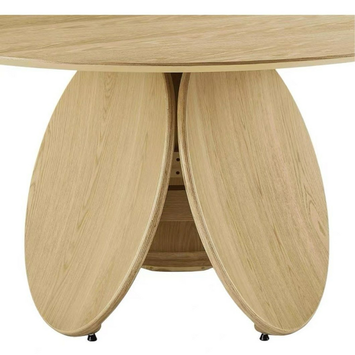 RODON Japandi Solid Wood Round Dining Table - Radical Homes Singapore